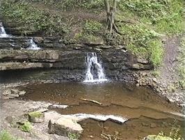The lower part of Scaleber Force Waterfall, Settle, 25.0 miles into the ride